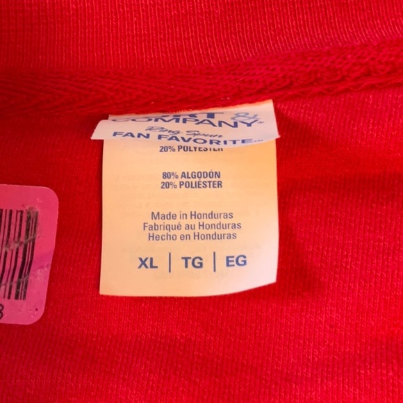 Port and Company Red Sweater with Green Holiday Design - Picture 7 of 8